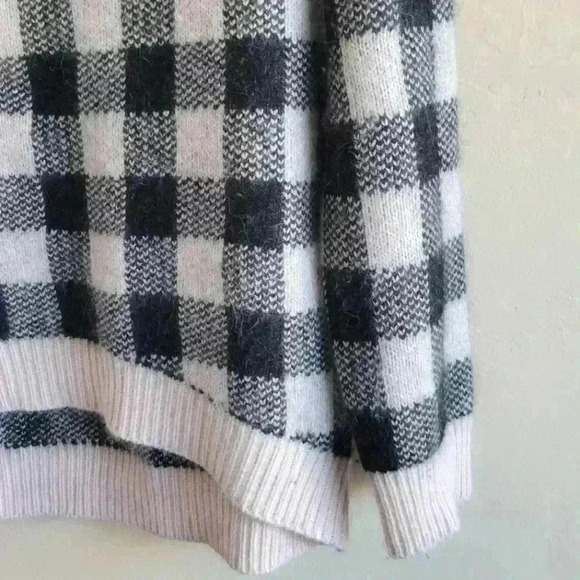 For Love and lemons knitz plaid angora blend fuzzy pullover sweater sz small - Picture 5 of 12